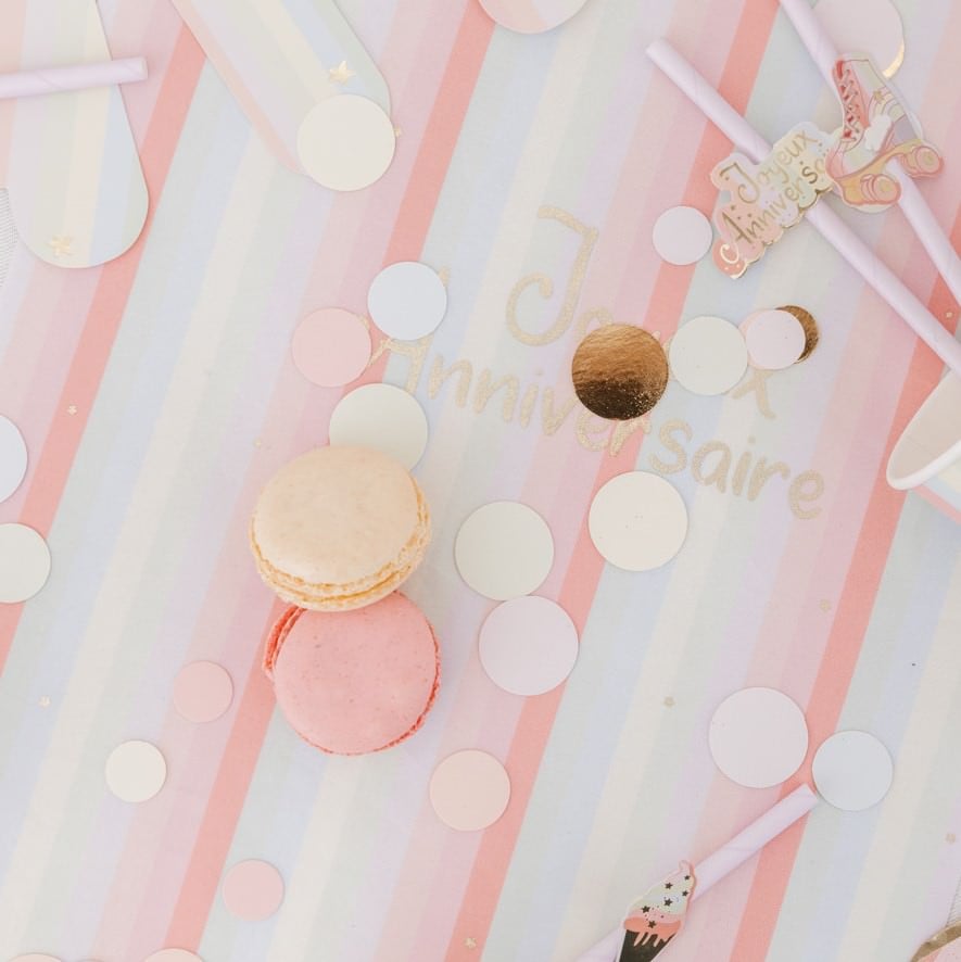 Confettis Rond - Pastel et Or