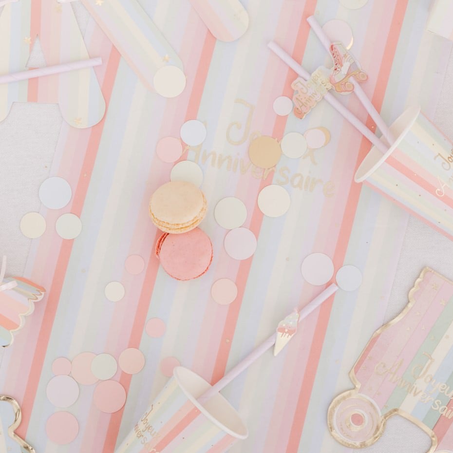 Confettis Rond - Pastel et Or