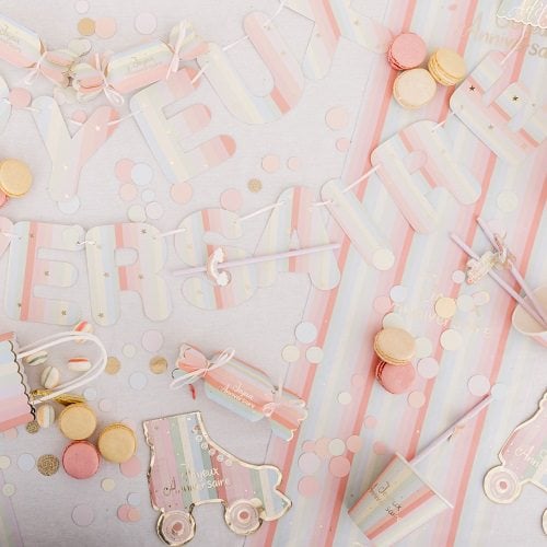 Confettis Rond - Pastel et Or