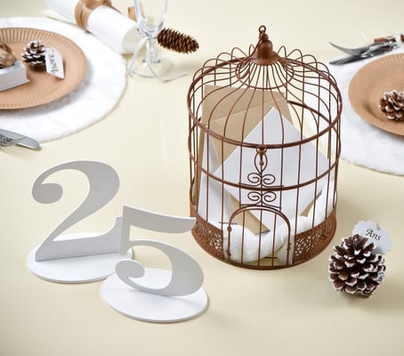 Marque-Table Chiffre Blanc
