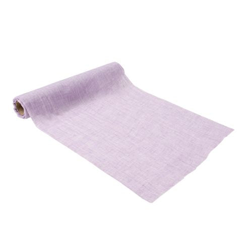 Chemin de table en mousseline lilas (28 cm x 5 m)
