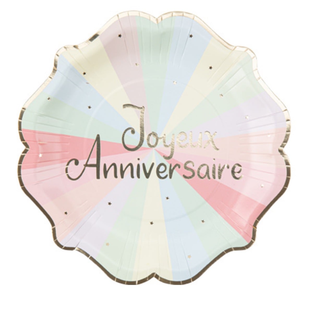 Assiettes Joyeux Anniversaire Multicolore (8pcs)