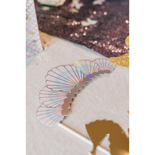 Kit photobooth Sirène iridescent, pastel et or (9 pièces)