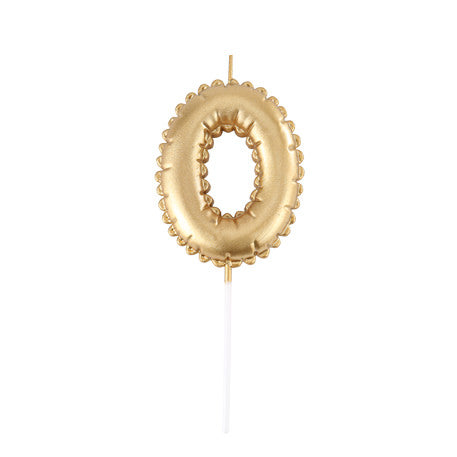 Bougie Chiffre Effet Ballon - Or (8cm)