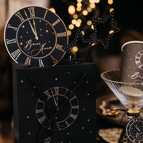 Kit Photobooth "Bonne Année" Midnight - Noir et Or (10pcs)