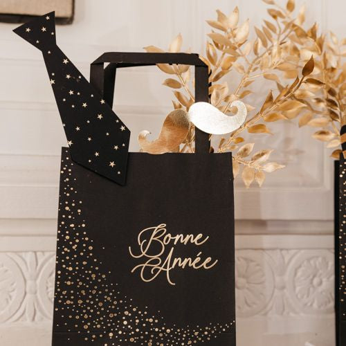 Kit Photobooth "Bonne Année" Midnight - Noir et Or (10pcs)