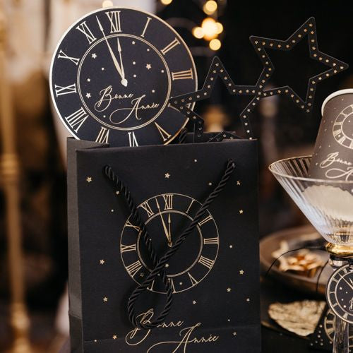 Kit Photobooth "Bonne Année" Midnight - Noir et Or (10pcs)