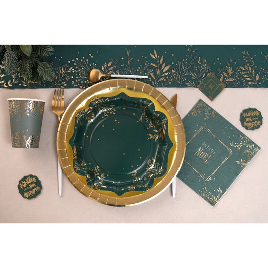 Gobelets - Feuilles d'hiver Vert (10pcs)