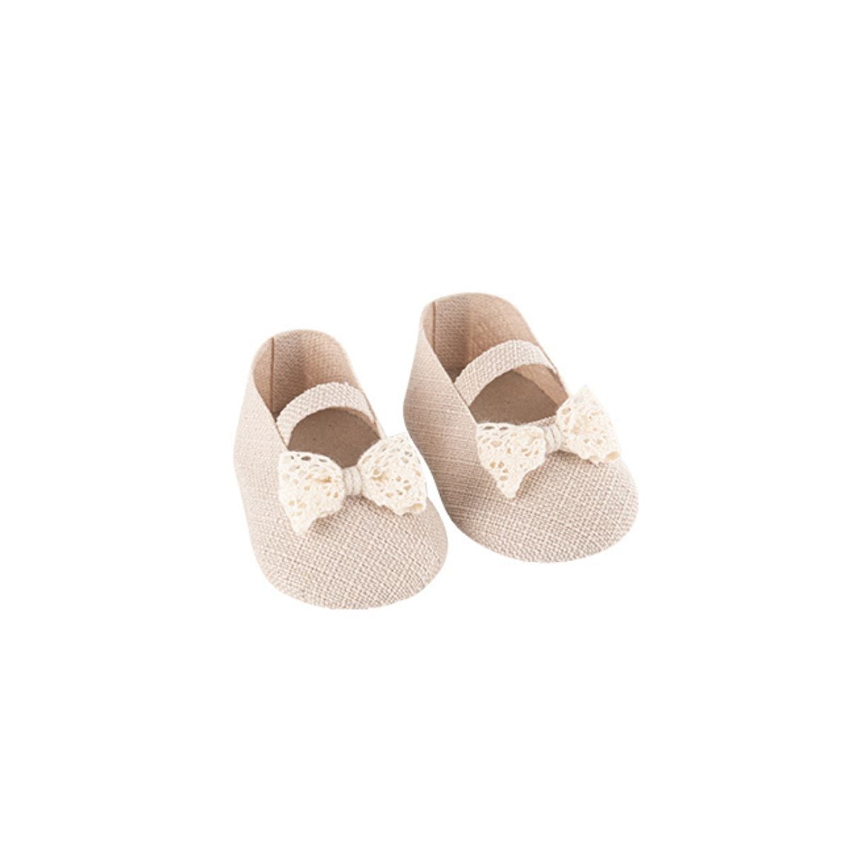Contenants - Ballerines effet lin et noeud dentelle