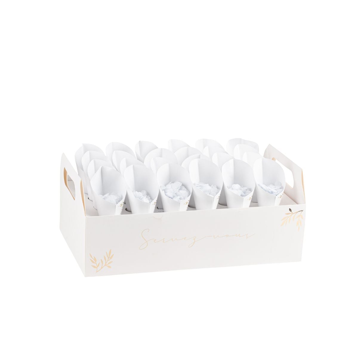 Présentoir à cornets à confettis - Blanc