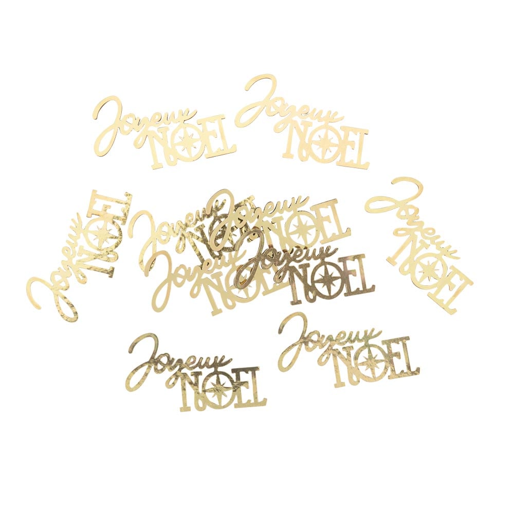 Confettis "Joyeux Noël" - Doré