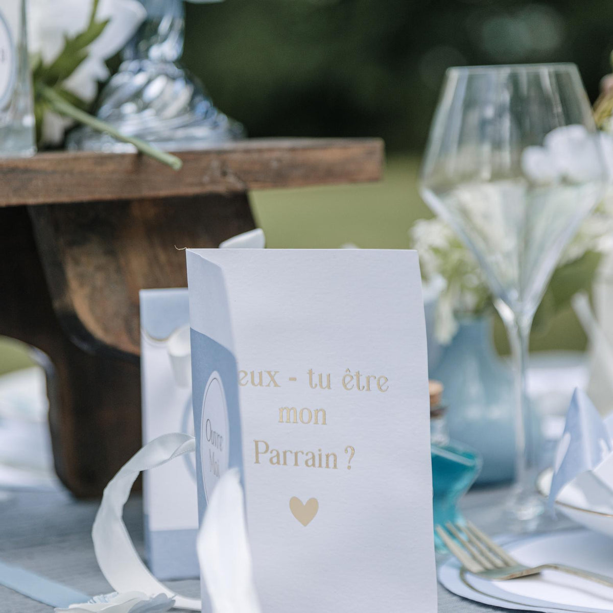Cartes "Veux-tu être ma Marraine / mon Parrain ?" Baptême (2pcs)