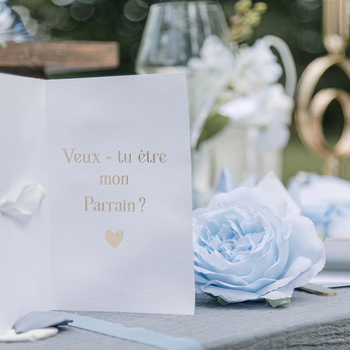 Cartes "Veux-tu être ma Marraine / mon Parrain ?" Baptême (2pcs)