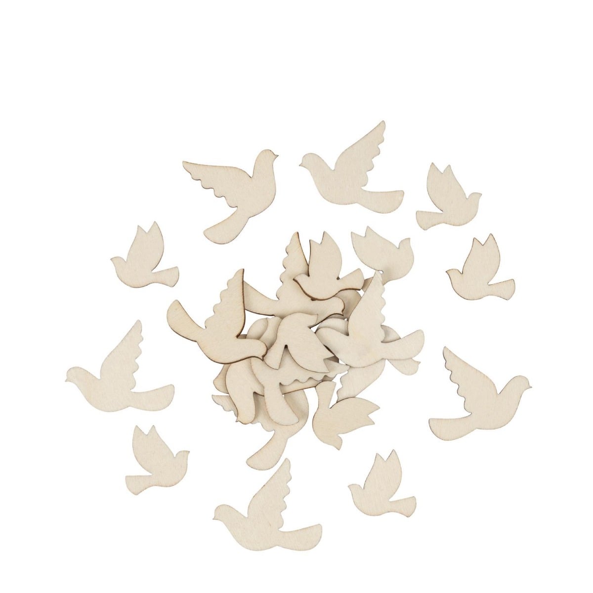 Confettis en bois - Colombes (24pcs)