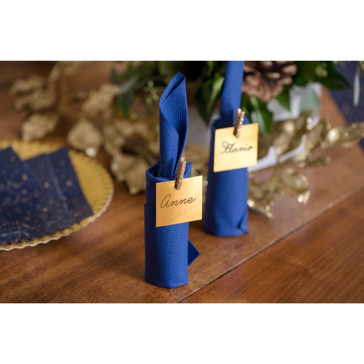 Serviettes Bleu roi Airlaid 40x40cm (20pcs)