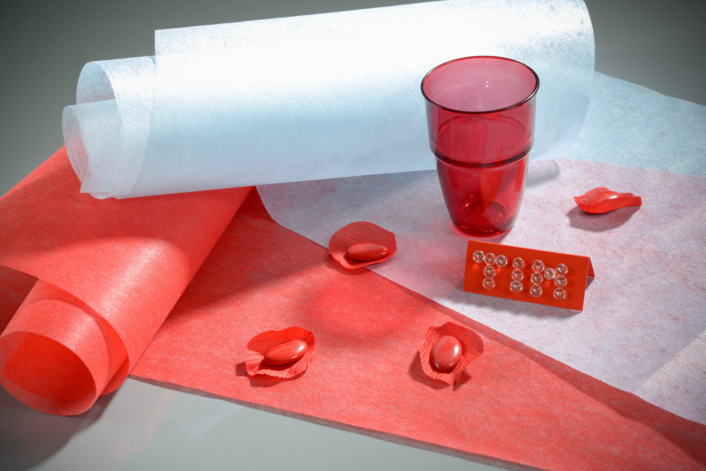Chemin de table Rouge (10m)
