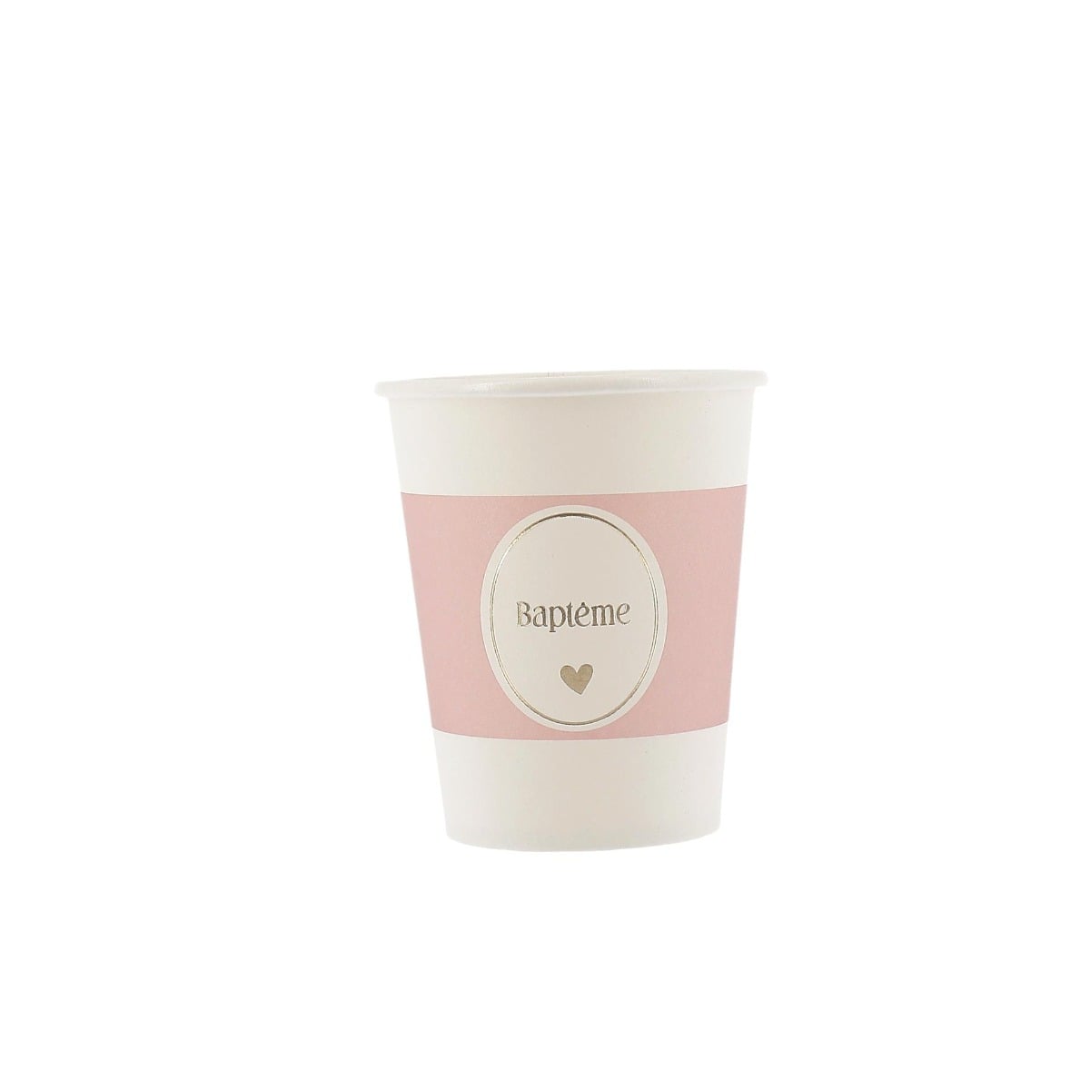 Gobelets - Baptême Rose (8pcs)