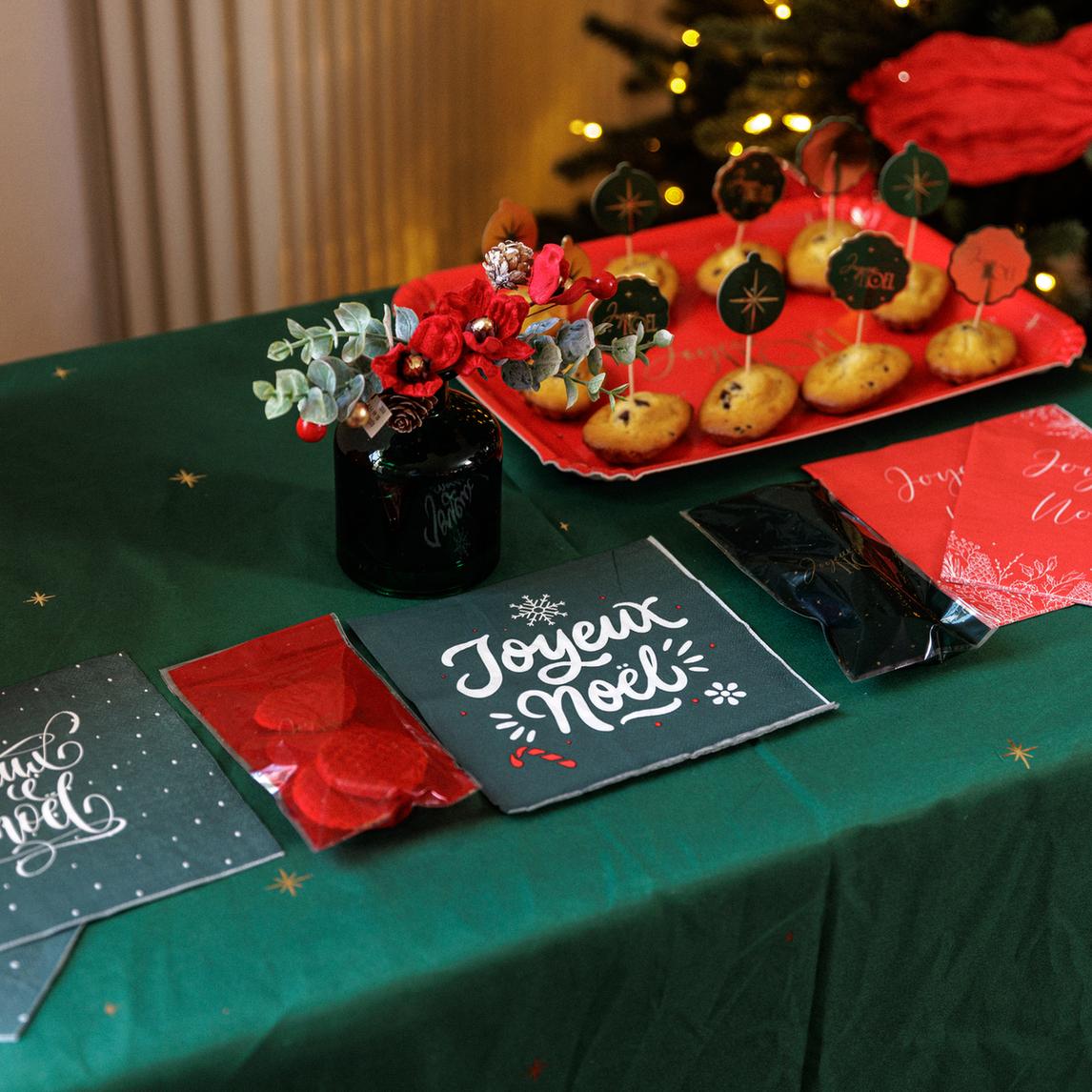 Sachets alimentaires de Noël à fermeture adhésive 8,5x16cm (10pcs)