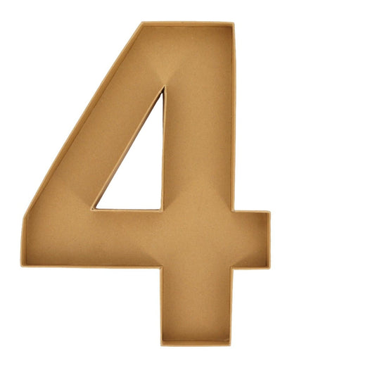 Plateau en carton - Chiffre "4" 40cm