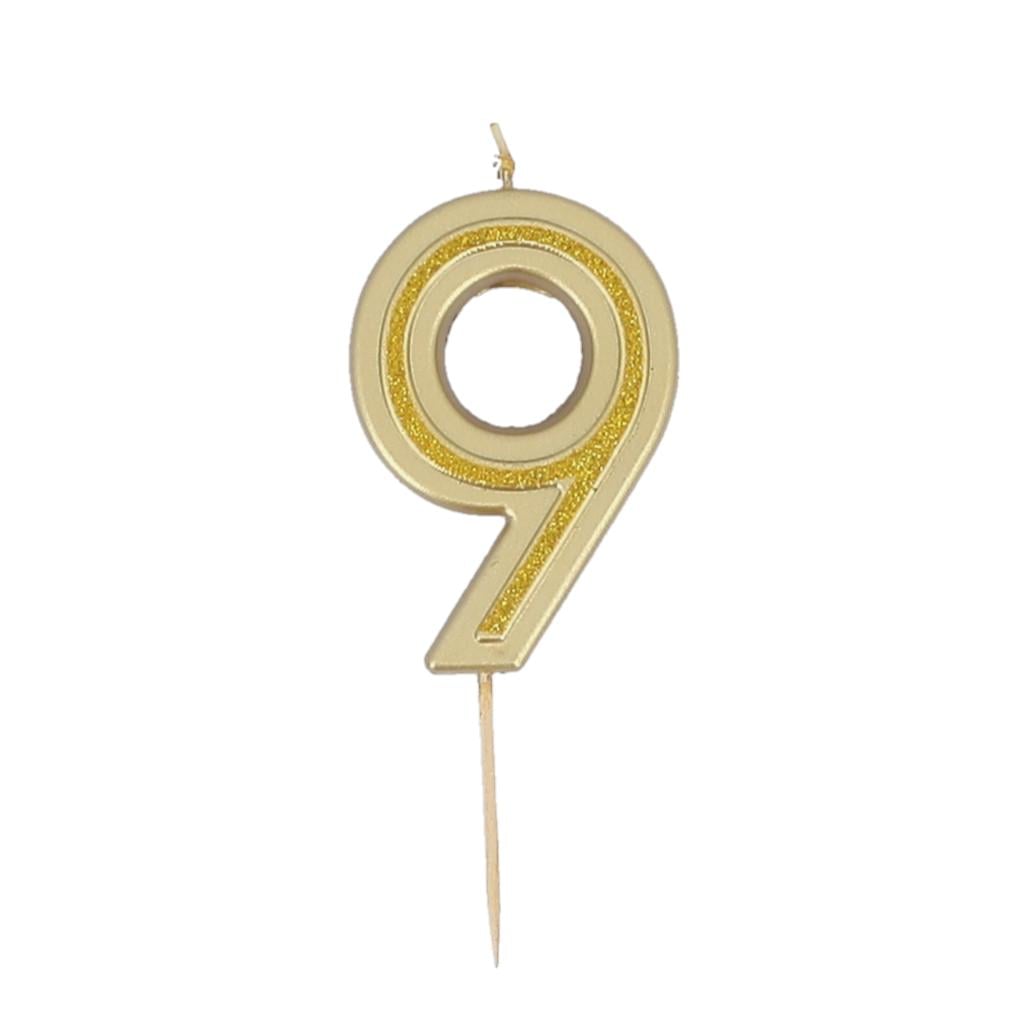 Bougie Chiffre Métallisé et Paillettes