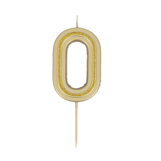 Bougie Chiffre Métallisé et Paillettes