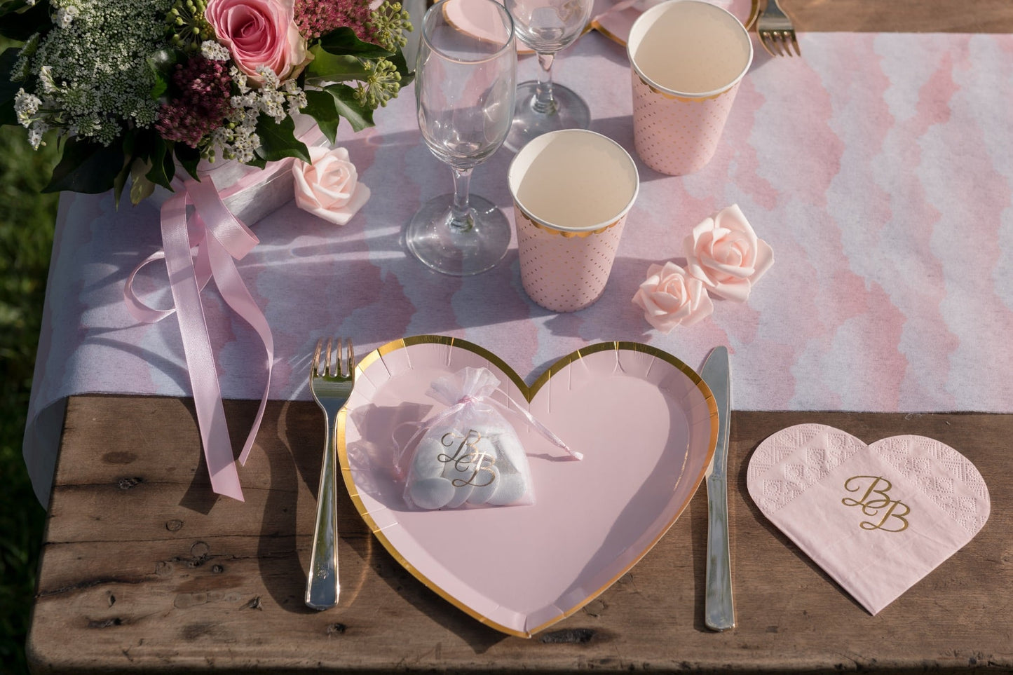Serviettes BB Rose