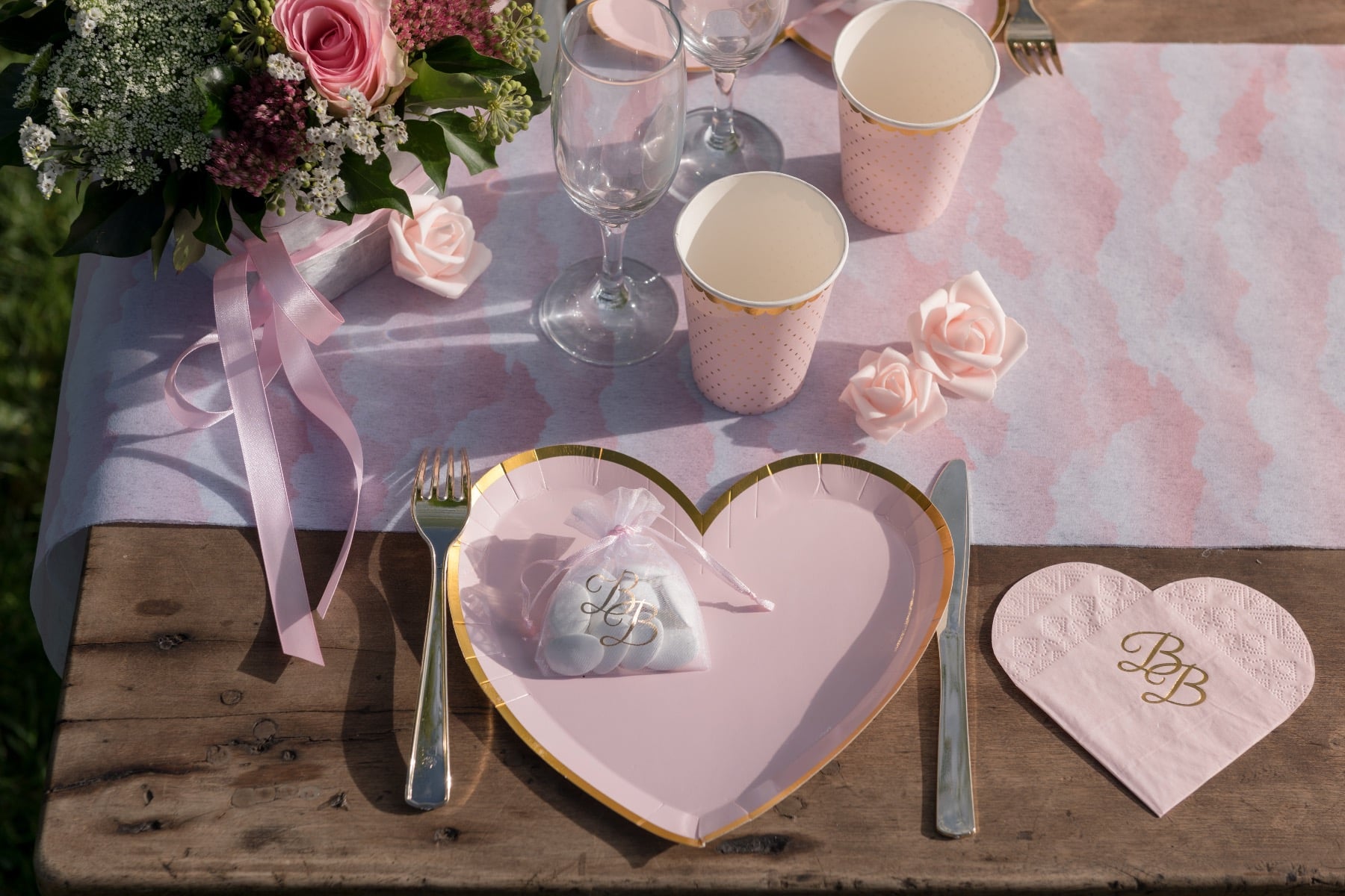 Serviettes BB Rose