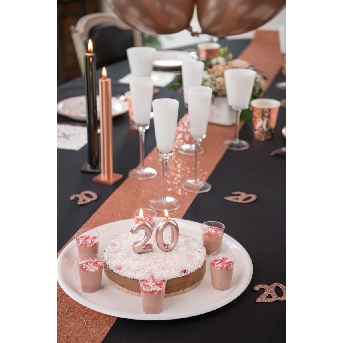 Bougie Chiffre - Rose gold (9cm)