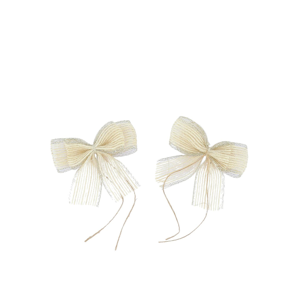 Nœuds en jute et or (2pcs)