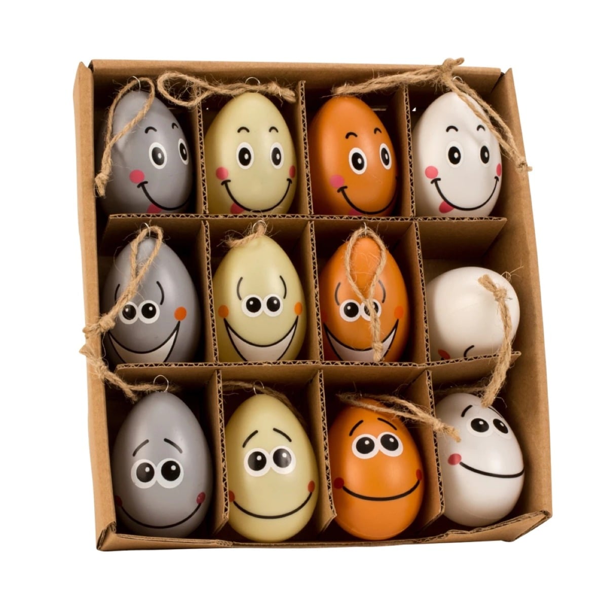 Oeufs de Pâques avec Smiley (12pcs)