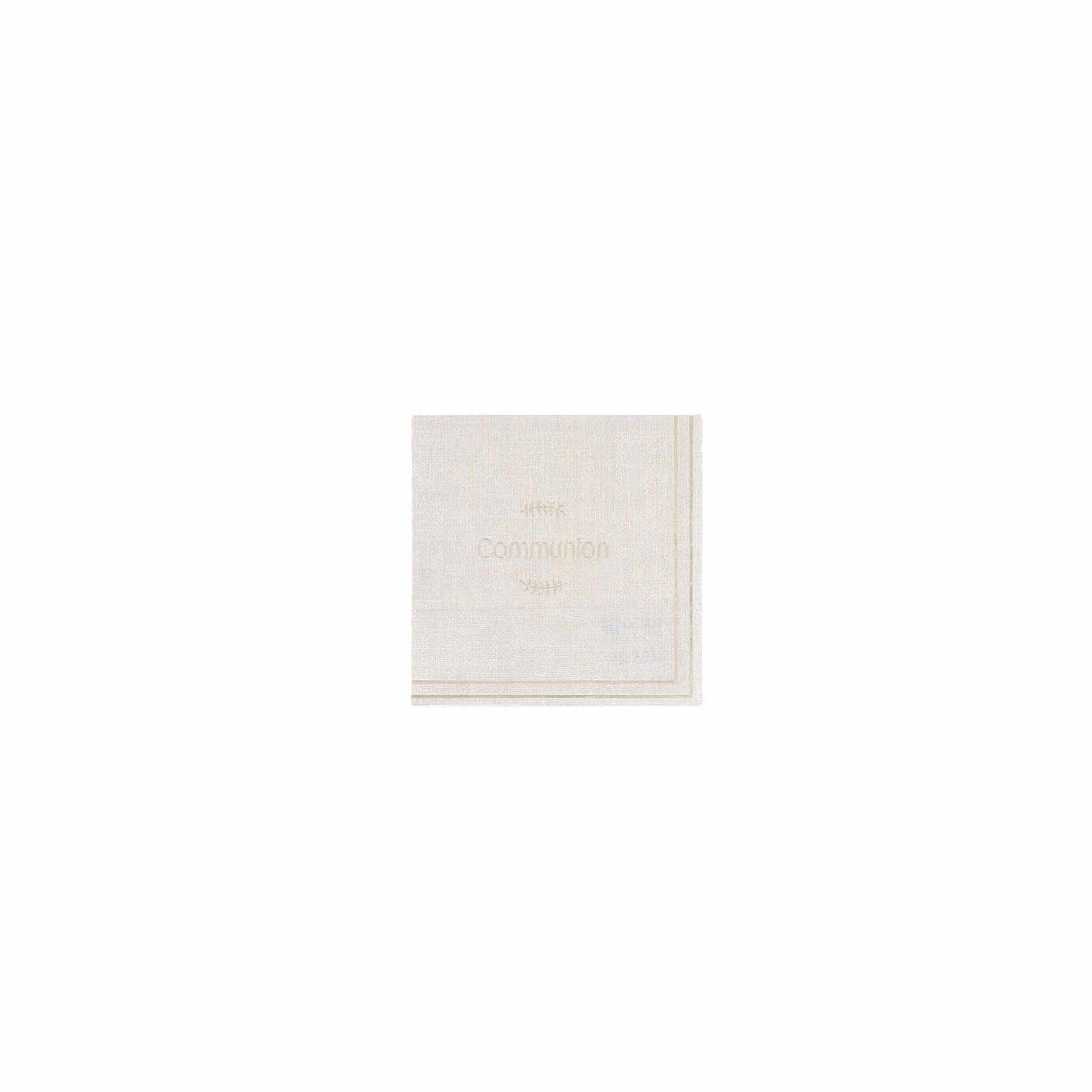 Serviettes Cocktail Communion effet Lin et Or (20 pièces)