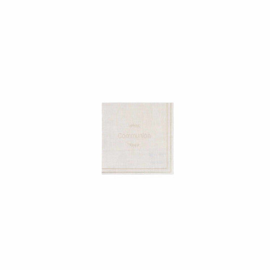 Serviettes Cocktail Communion effet Lin et Or (20 pièces)