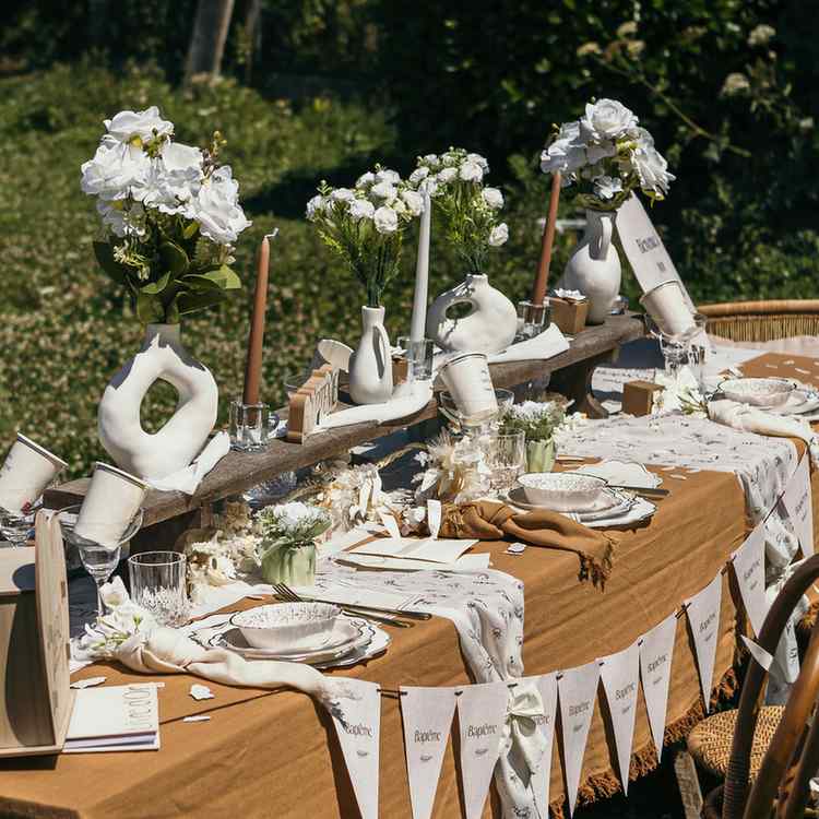 Serviettes Cocktail Communion effet Lin et Or (20 pièces)