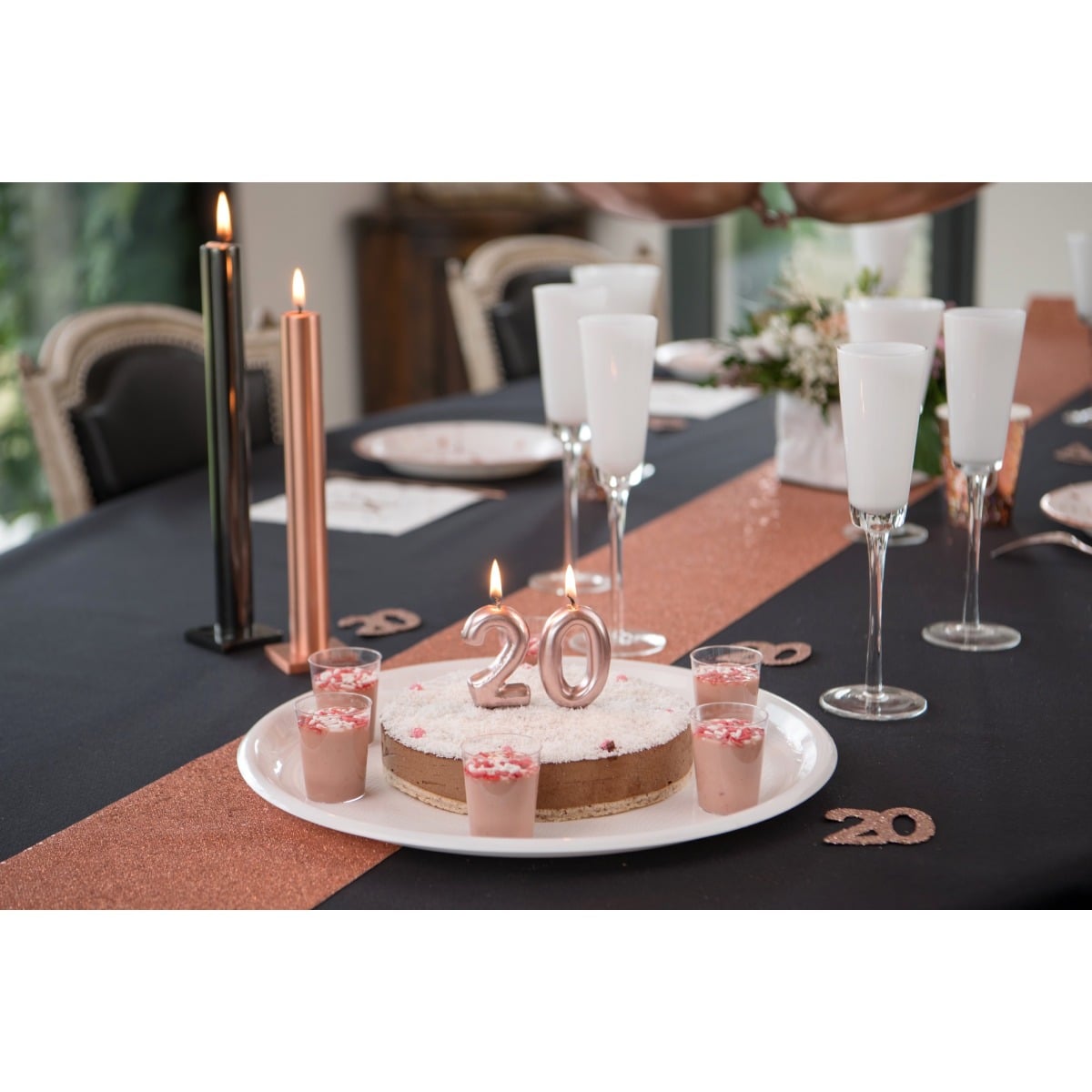 Bougie Chiffre - Rose gold (9cm)