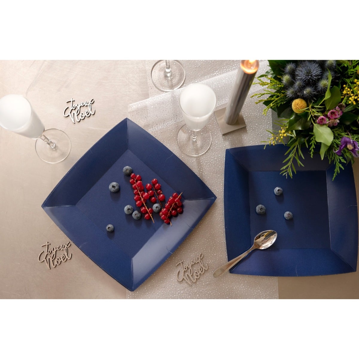 Assiettes carrées 18cm & 23cm(10pcs)