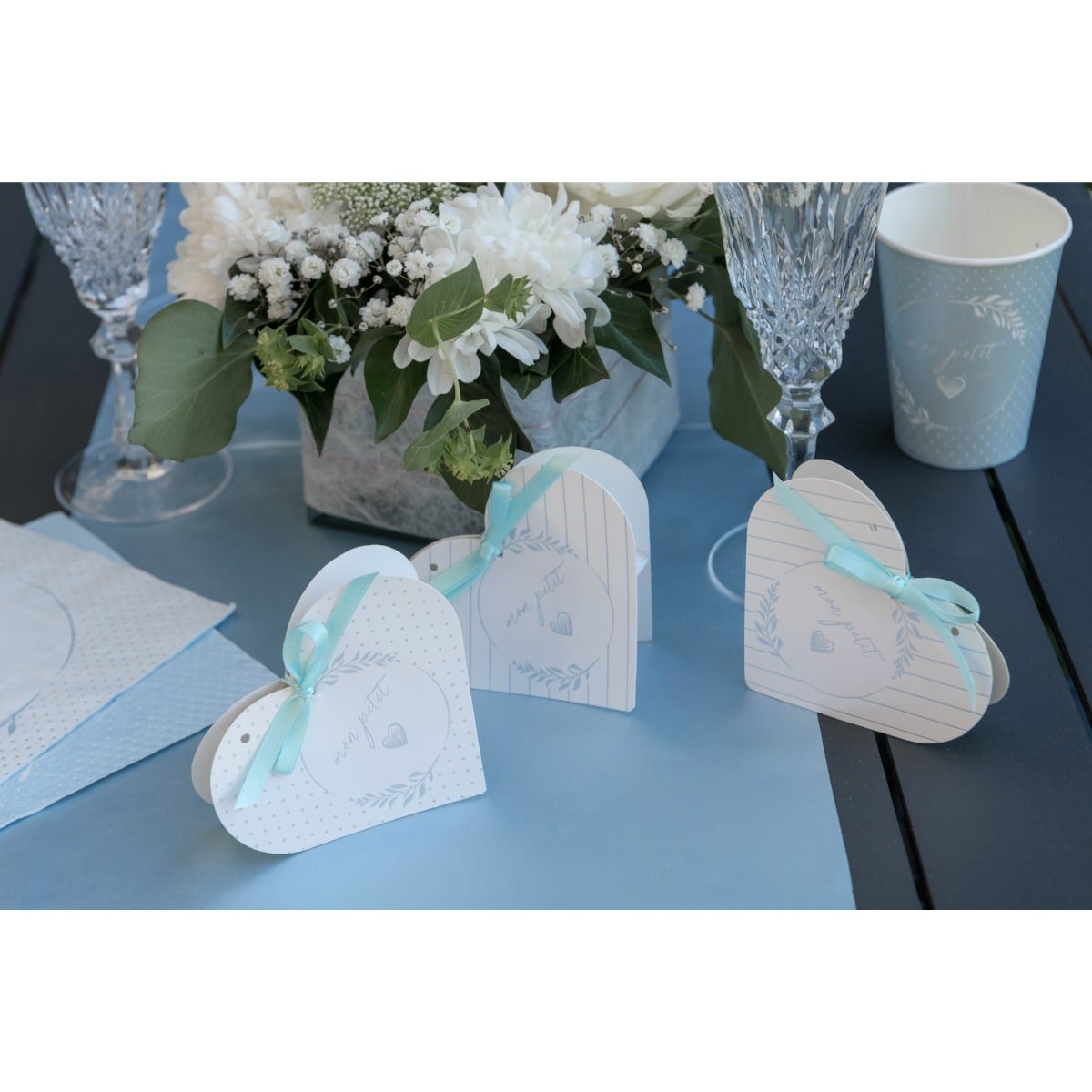 Boîte Baptême - Bleu (6pcs)