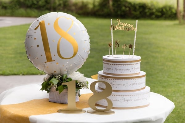 Marque-Table Chiffre Or