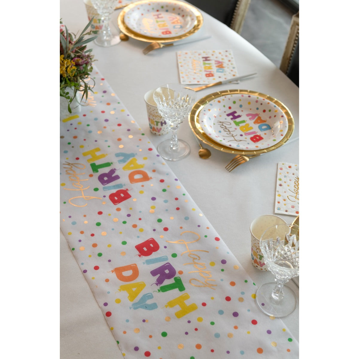 Chemin de table - Happy Birthday