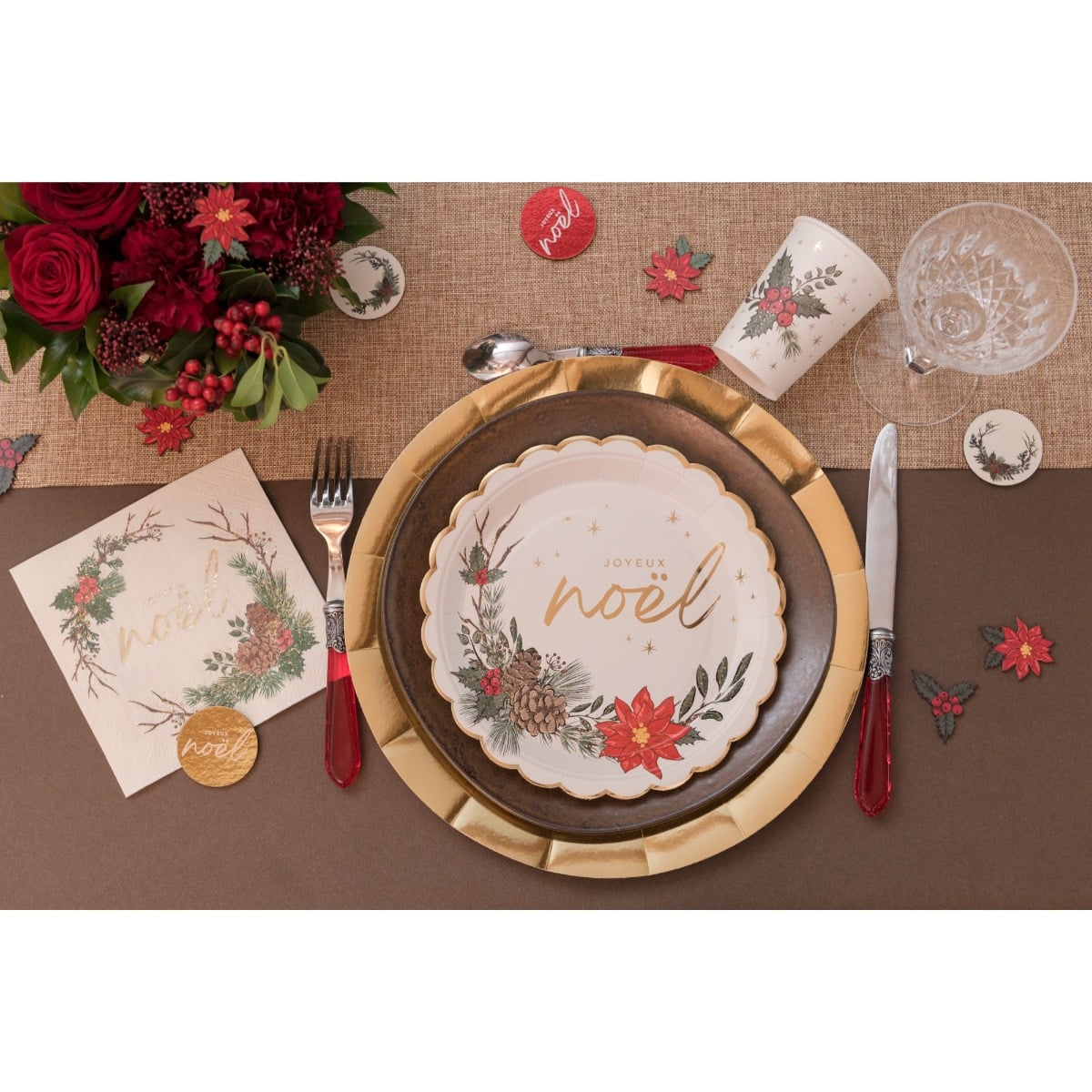 Assiettes de noël - Sous-bois (10pcs)