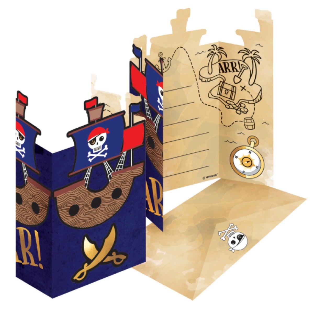 Invitations - Pirate (8 pièces)