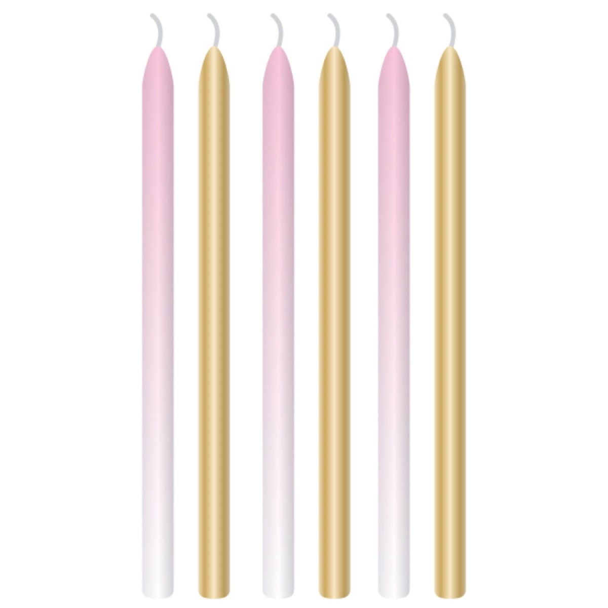 Bougies Rose Or (6pcs)