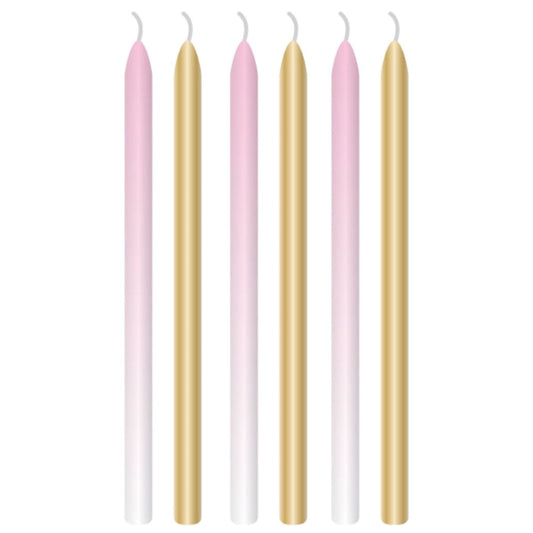 Bougies Rose Or (6pcs)
