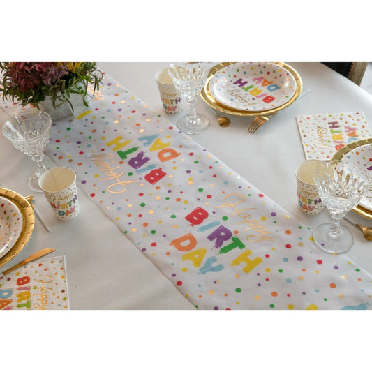 Chemin de table - Happy Birthday