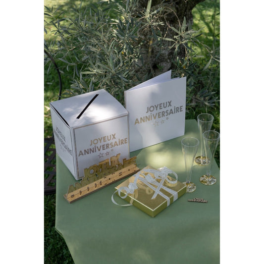 Livre d'or Joyeux Anniversaire Star- Or
