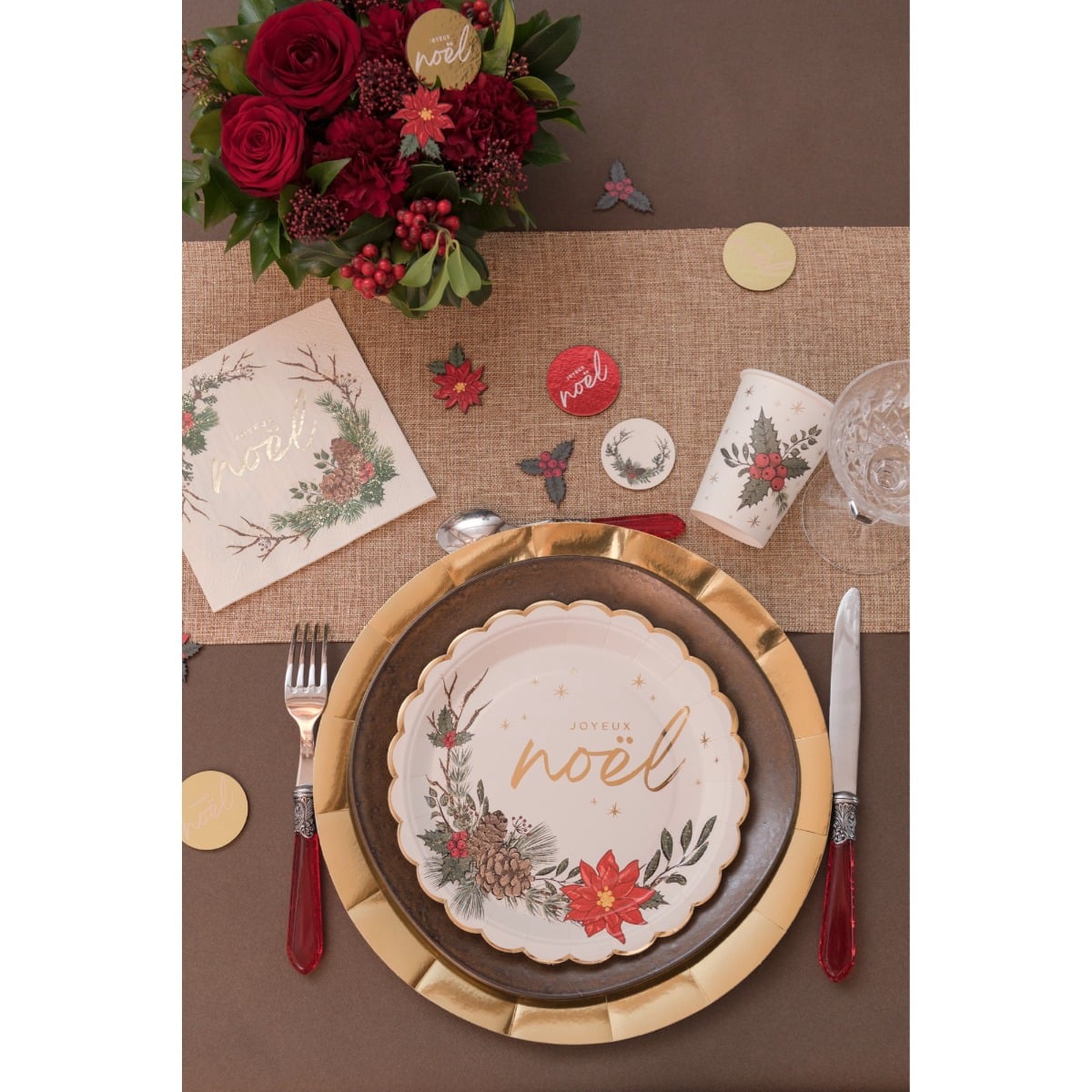 Assiettes de noël - Sous-bois (10pcs)