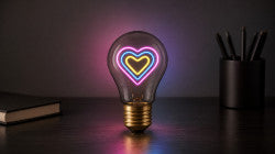Ampoule LED nomade à motif néon