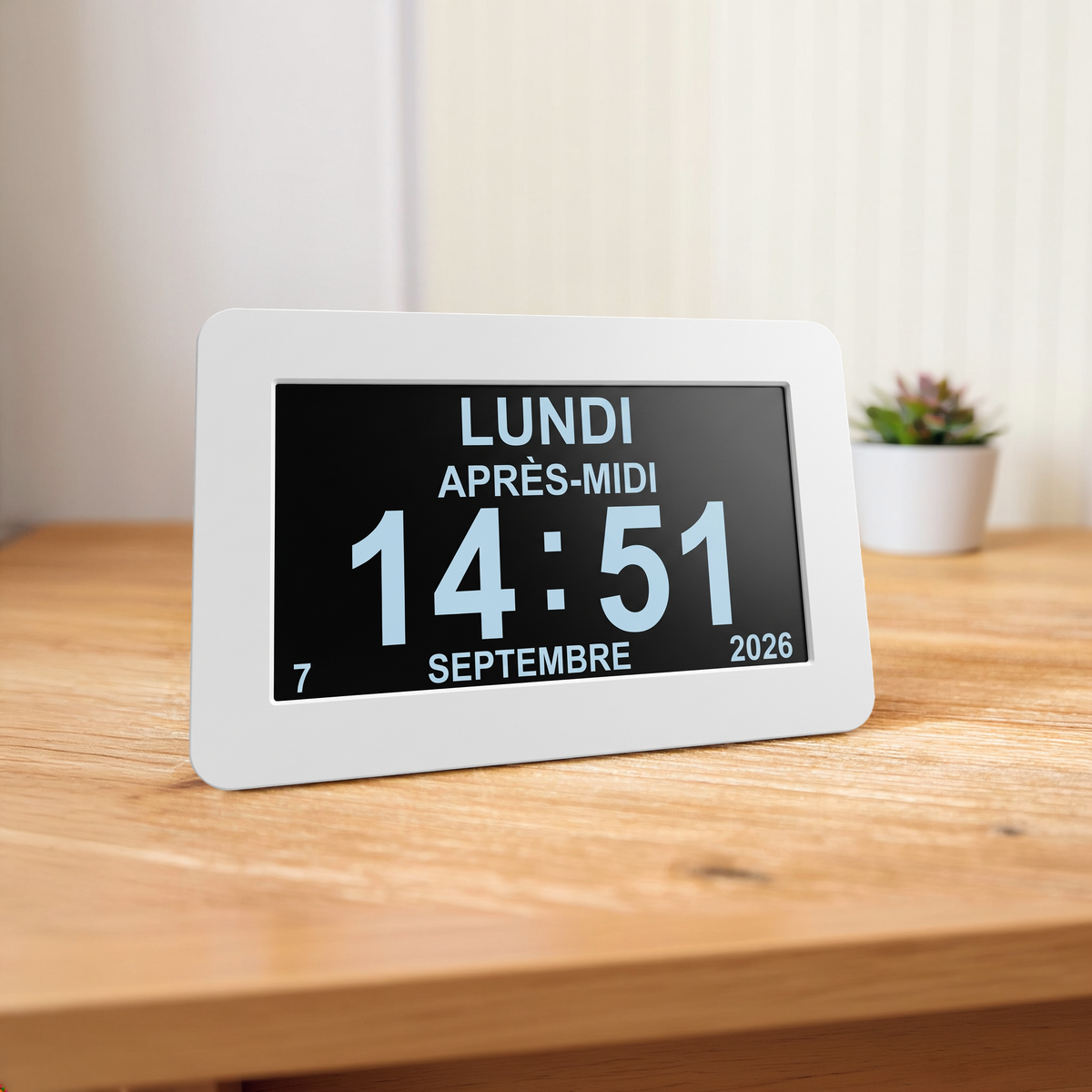 ALLY Uhr 20 cm - Senioren- und Alzheimer-Kalenderuhr