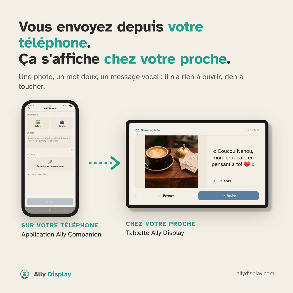 Ally Display — l'horloge qui vous garde en lien avec vos parents