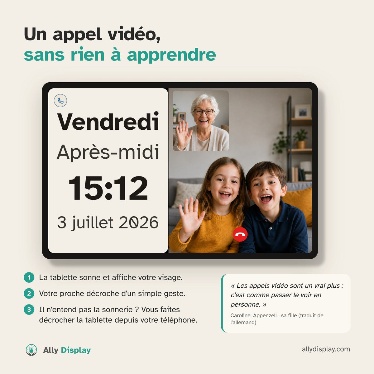 Ally Display — the clock that keeps you connected with your parents