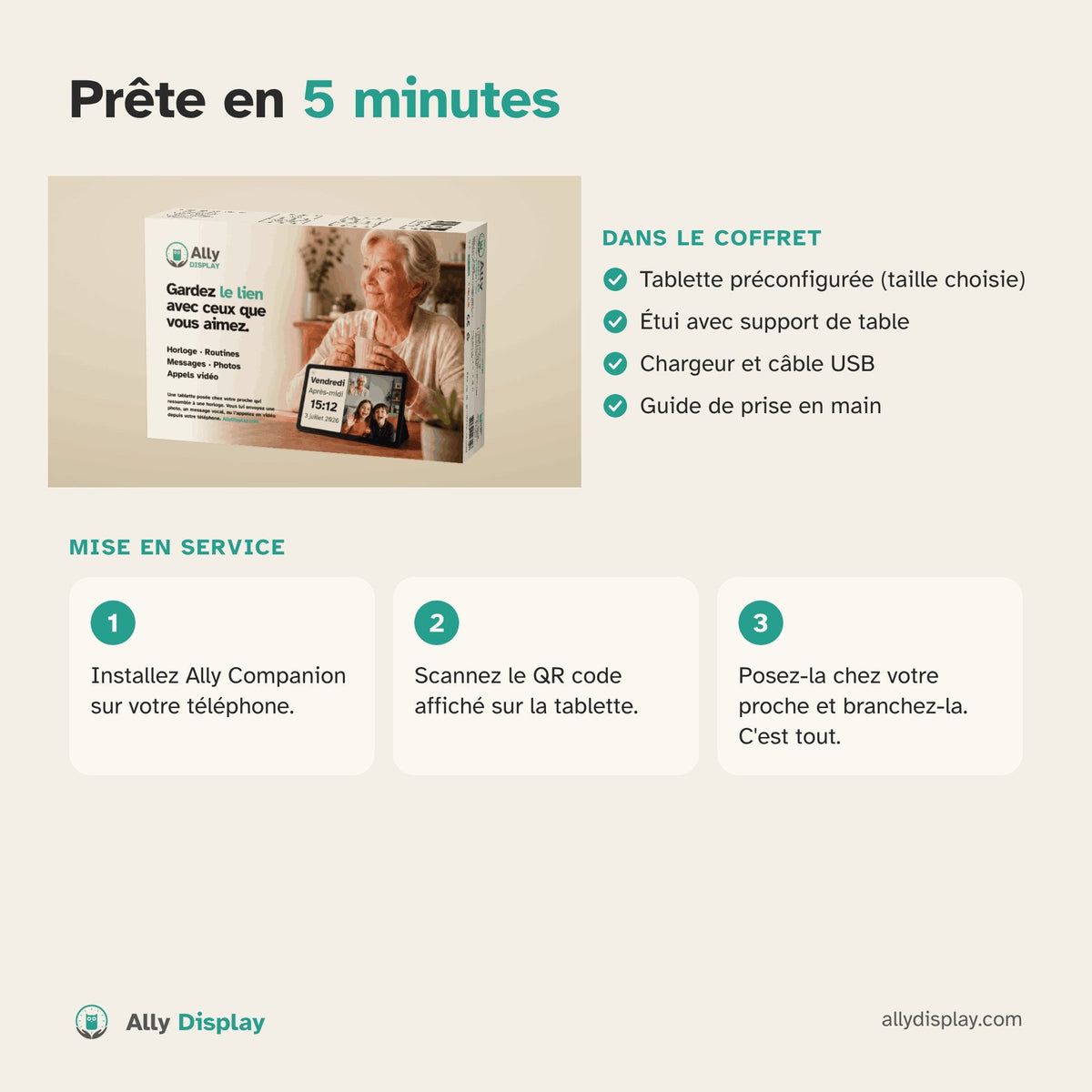 Ally Display — l'horloge qui vous garde en lien avec vos parents